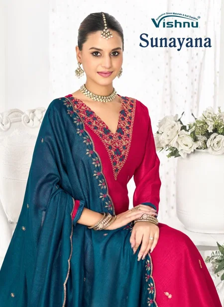 Sunayana By Vishnu Vichitra Silk Surat Dress Material Wholesale Market
